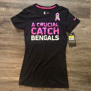 Cincinnati Bengals Nike Women’s Breast Cancer Awareness Pink Ribbon Shirt SMALL